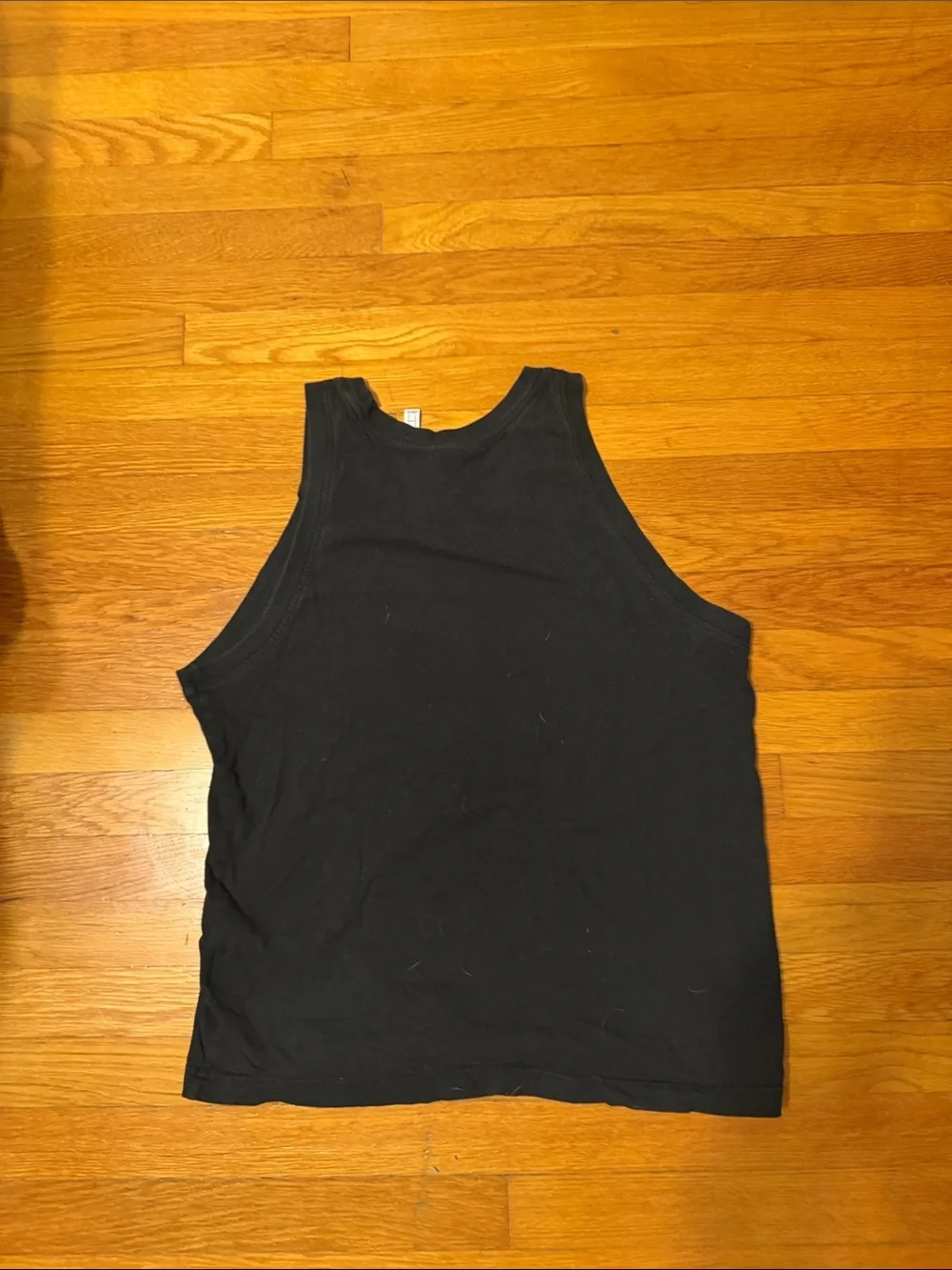 adidas Black Tank Top with White Trefoil Logo